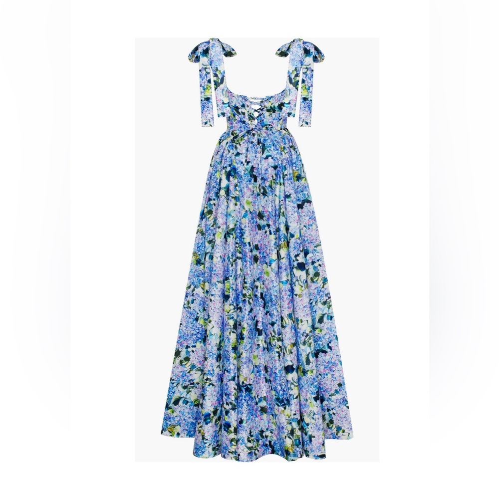 Milla Blue Hydrangea Strapped Maxi Dress - Picture 5 of 8